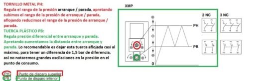 como regular el presostato telemecanique xmp, manual español regulación