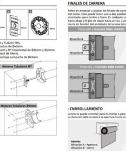Motor persiana domestica Motorline TUB-R Eje 40mm 2