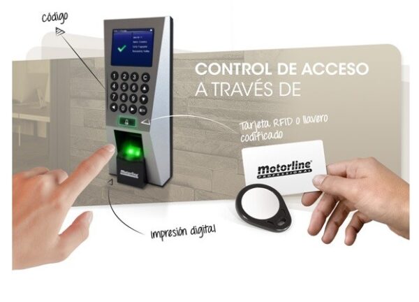 Motorline MLB1 lector biométrico huella digital control accesos