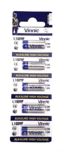 Blister 5 Pilas 23A Alcalina 12V L1028b Vinnic