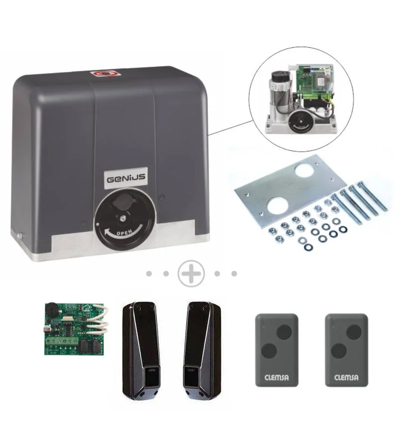 Kit motor puerta corredera Clemsa/Genius Blizzard hasta 500kg.