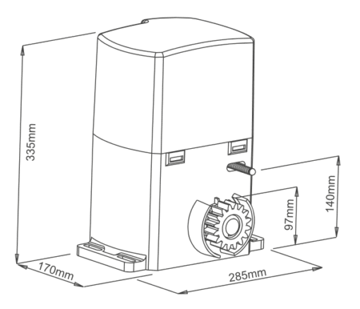 Kit AT PLUS 2500KG motor puerta corredera uso intensivo 6