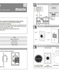 Sensor apertura sin contacto MB17 acero inoxidable