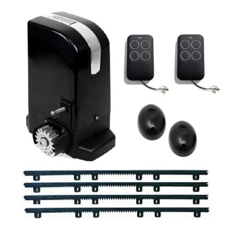 Kit motor puerta corredera 500kg con cremallera de nylon