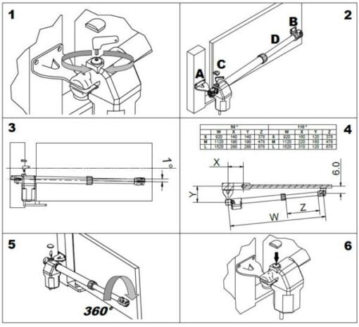 Motor puerta batiente S300 230v derecho