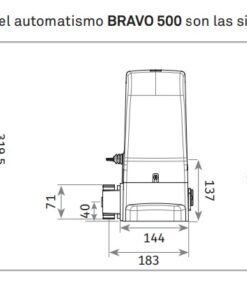 Kit motor puerta corredera BRAVO 500 230v 5