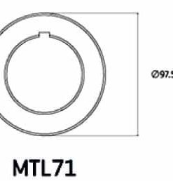 Adaptador motor enrollable MTL71 para TUB300 2