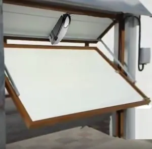 puerta basculante de 2 hojas contrapesada de apertura interior