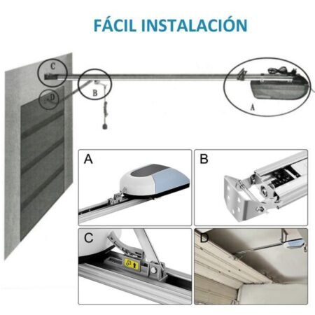 Kit motor puerta de garaje seccional o basculante Anubis