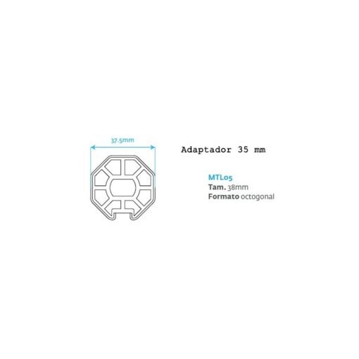 adaptador motor tubular MTL05 de 35mm