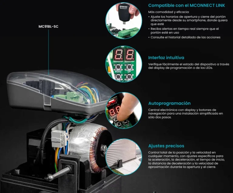 Kit motor puerta corredera Motorline Galo 36v Brushless 5