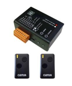 Kit placa control motores puerta enrollable Clemsa CR81 con 2 mandos a distancia Clemsa Mutancode NT2 s 433mhz