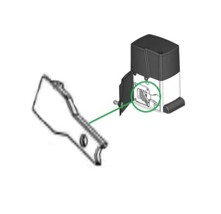 Palanca leva de metal para desbloqueo del motor para puerta corredera hidráulico. Compatible con los siguientes modelos: VDS AT PLUS 2500K, OXYGEN TYPHOON 2000, NORTON HISPANO MSC2000, MSC800, MSC1000