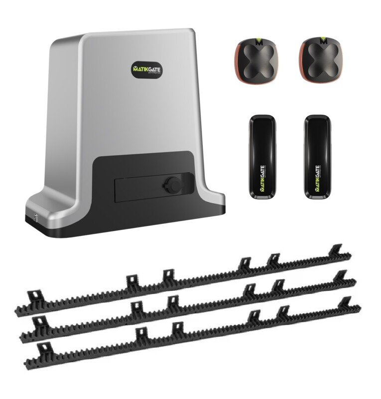Kit motor puerta corredera 500kg -MATIKGATE RACE 500 230v con cremallera de nylon