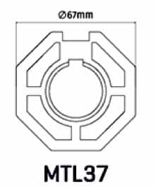 Adaptadores motor enrollable tubular MTL37 - 67mm