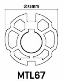 Adaptadores motor enrollable tubular MTL67 - 75mm