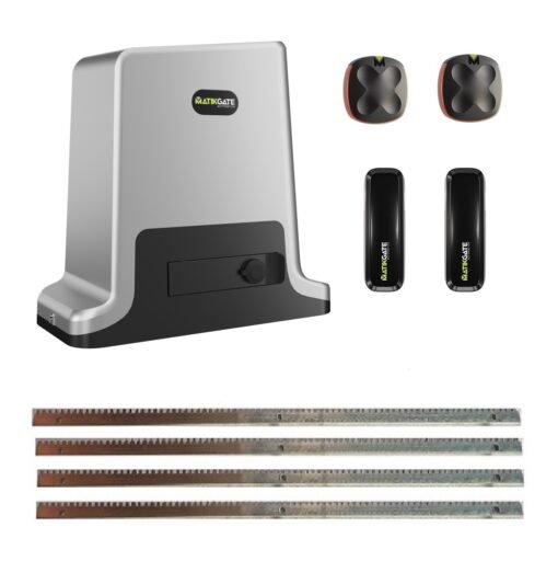 Kit motor puerta corredera 1000kg -MATIKGATE RACE 1000 - 4 metros cremallera dentada de acero 30x12