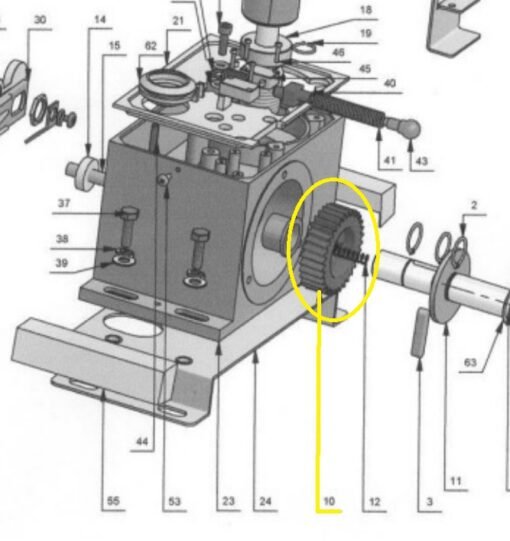 Rueda dentada nylon motor corredera Oxygen Artemis - Nyx