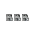 Juego 3 distanciadores atornillar cremallera acero 30 x 12