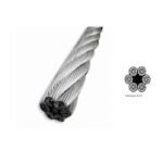 Cable acero galvanizado 6 X 37+1 diámetro 6mm