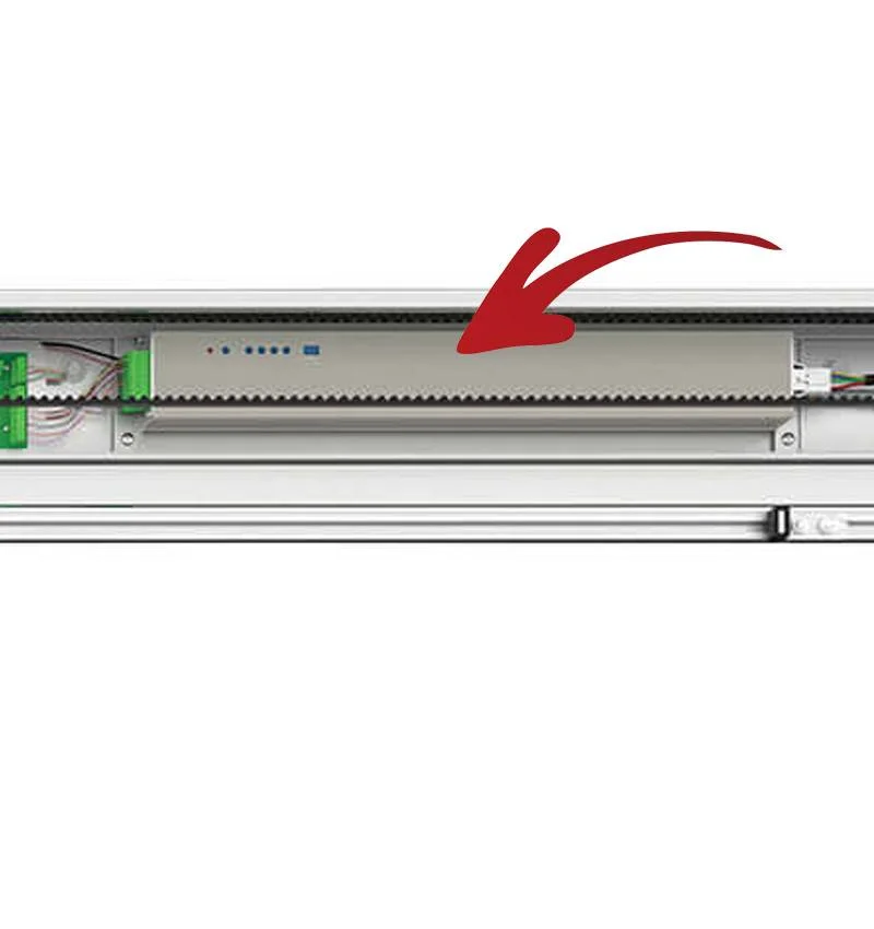 Central de control para sustitución de puerta corredera automática de cristal Motorline KAPVSP y KAPV100, cuadro de control M0802. 3