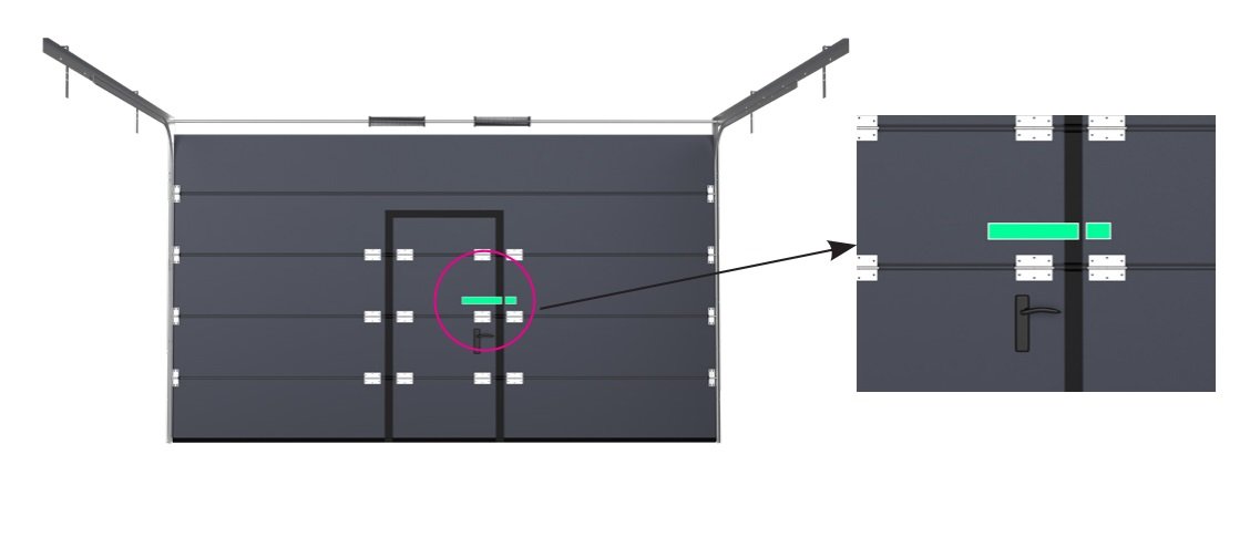 Kit interruptor seguridad puerta peatonal inalámbrico FMK - esquema conexión F-WICKET-1 -2