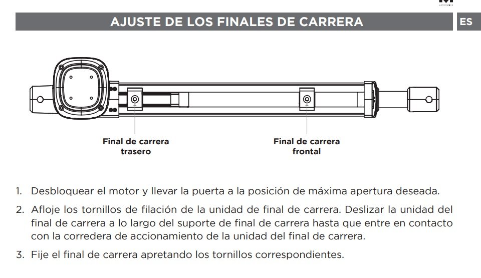 Motor electromecánico puerta abatible Matikgate FORCE 600 finales de carrera