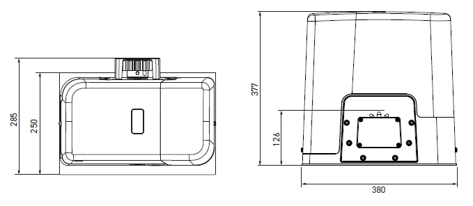 Medidas motor corredera v2 able SL Large