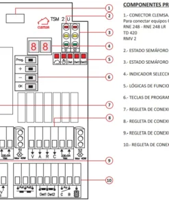 Central para gestión de Semáforos 230V CLEMSA TSM 2 U - ESQUEMA