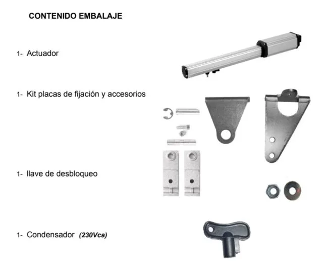 Motor electromecánico puerta abatible VDS PM1 SC 400