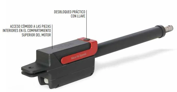 Kit motor rápido 1 hoja NICE TITAN HS 24V con encoder