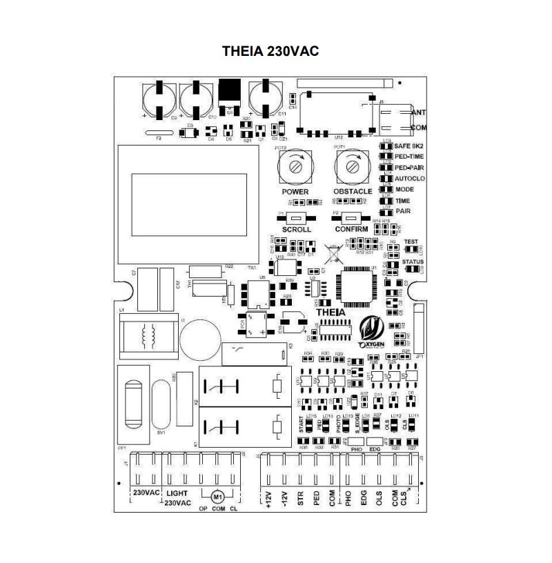 Placa control universal motor corredera THEIA 230V - 1